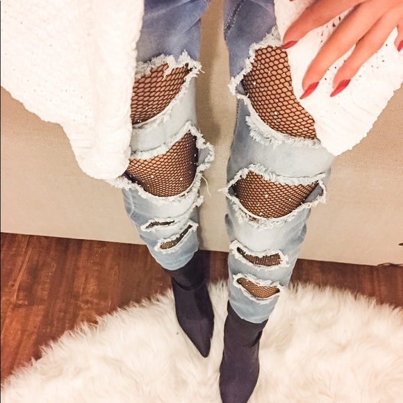 NWT crystal fishnet stockings - Picture 5 of 5